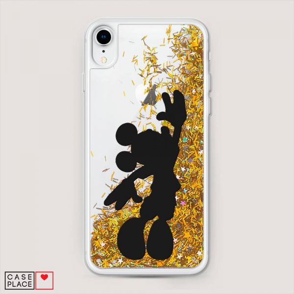 Mickey Mouse Glitter Liquid Case Stencil for iPhone XR (10R)
