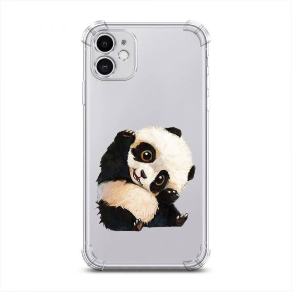 Big-Eyed Panda Shockproof Silicone Case for iPhone 11