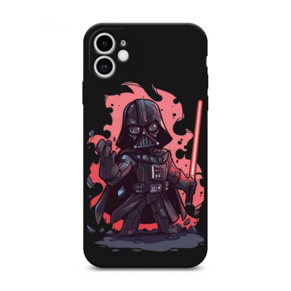 Matte silicone case Darth Vader art for iPhone 11