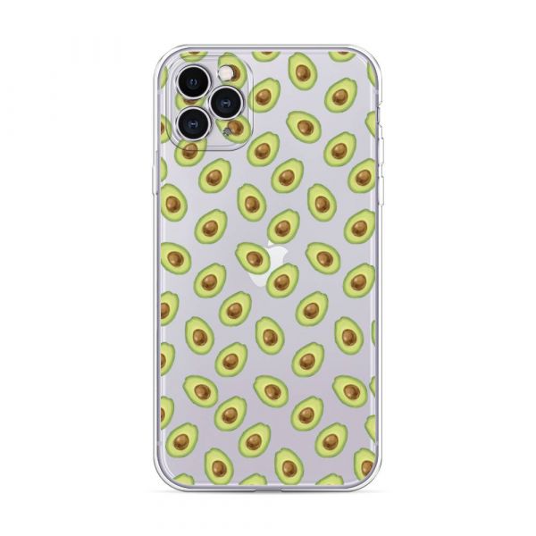 Happiness in Avocado Silicone Case for iPhone 11 Pro Max