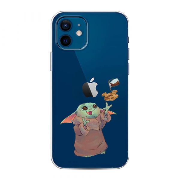 Silicone case Baby Yoda with cookies for iPhone 12