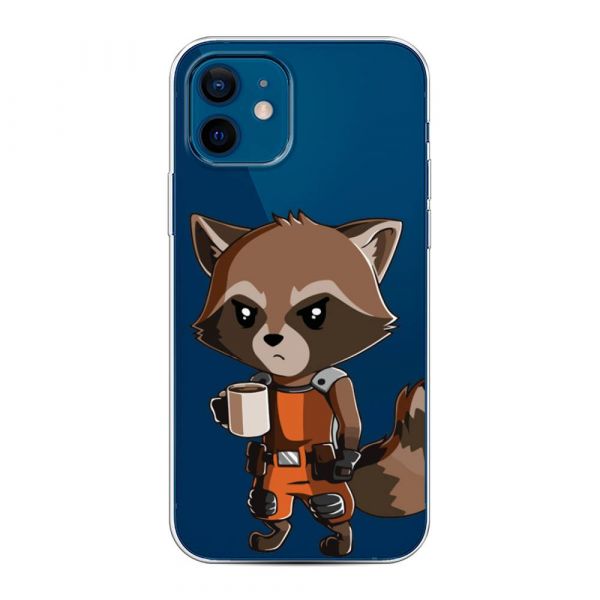 Silicone case Rocket with coffee art for iPhone 12